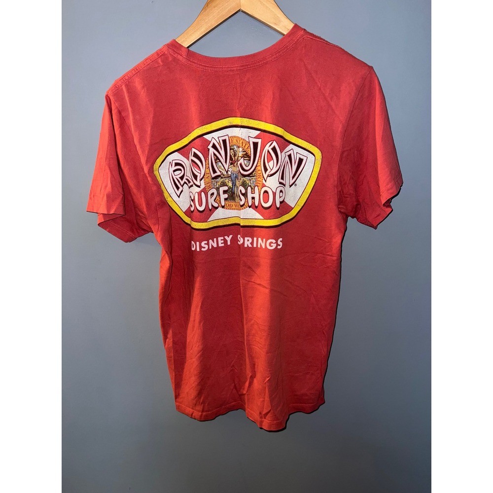 Ron Jon Surf Shop Disney Springs Red Graphic T-Shirt Mens Small Short Sleeve